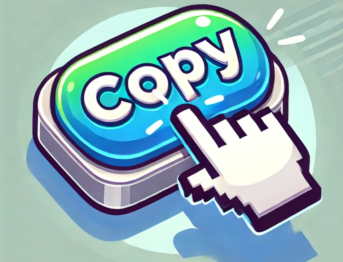 A code block on a Ghost blog with a Copy Code button in the top-right corner