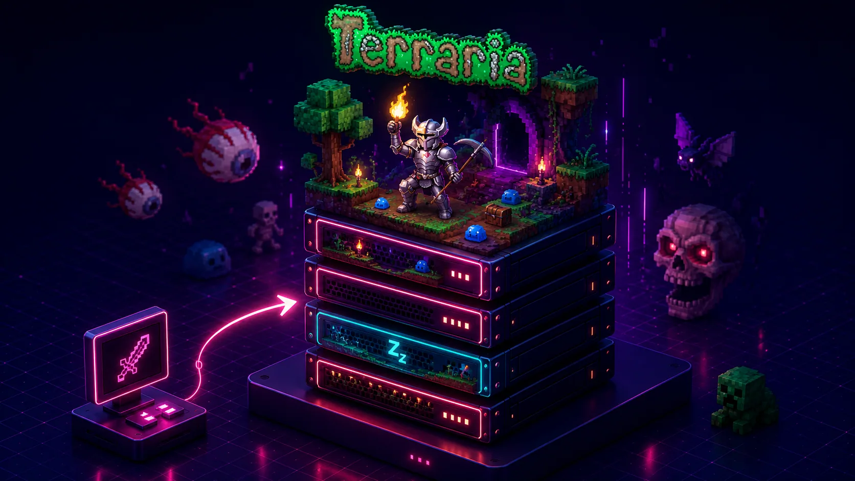 Scale-to-Zero Terraria on k3s with Wake-on-Connect