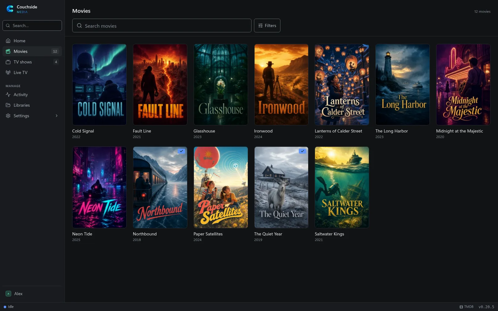 The movie library as a poster grid